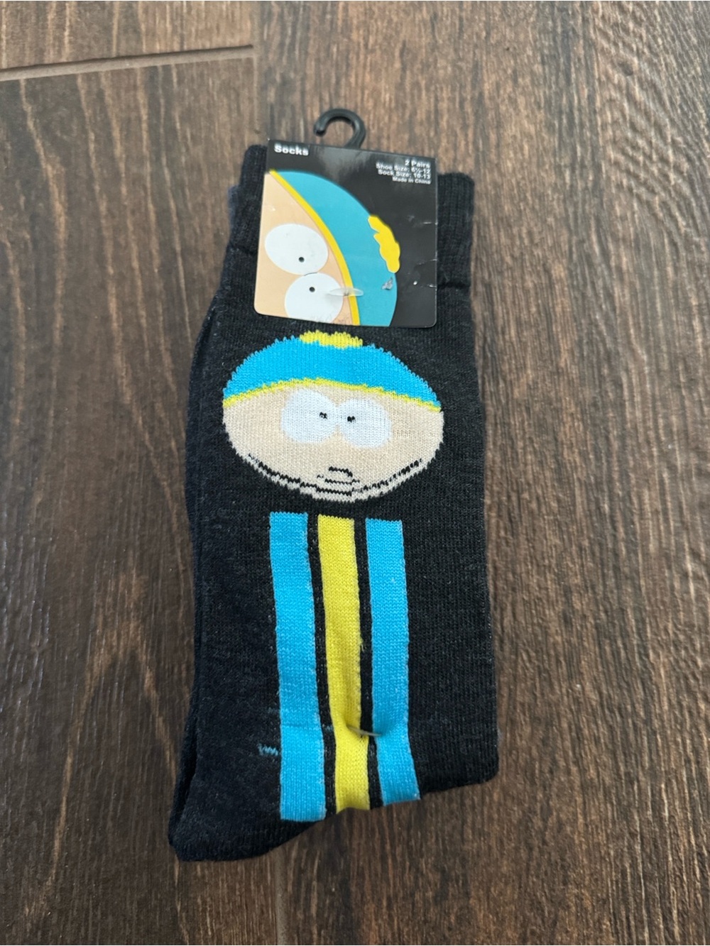 South Park Character Crew Socks with Blue & Yellow Accents 2 pk